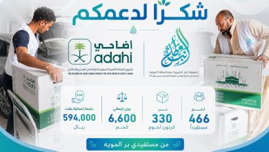 بر المويه توزع 6600 كيلوغرام من اللحوم على 466 مستفيدًا من الأسر الأشد حاجة